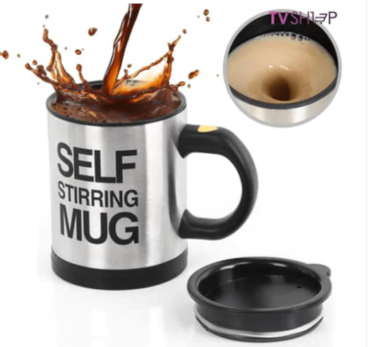 Чаша за автоматично разбъркване на кафе self stirring mug