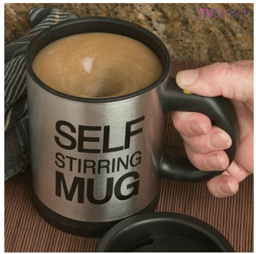 Чаша за автоматично разбъркване на кафе self stirring mug