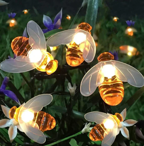 Декоративни градински лампички Пчели за градина с автоматично включване и изключване