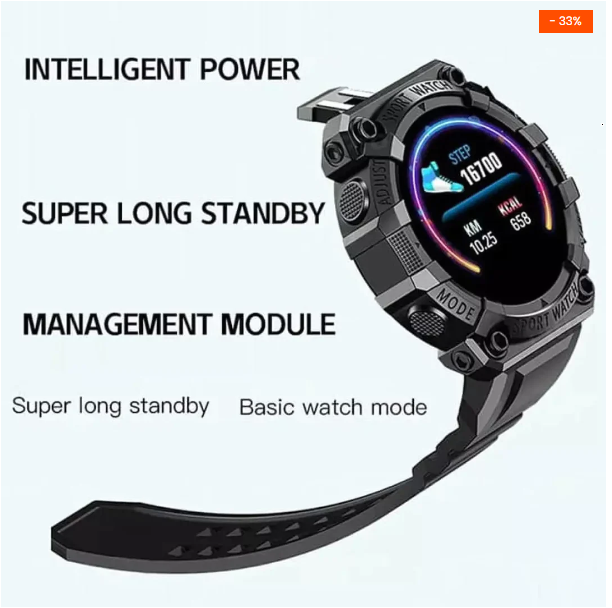 Смарт часовник - Спортен дизайн 1,44" дисплей и много функции