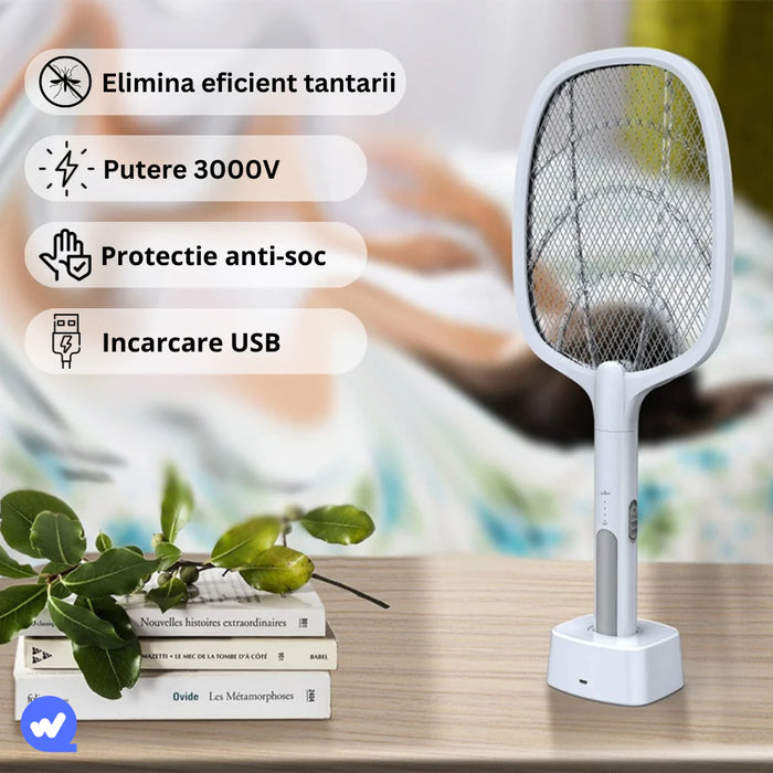 Акумулаторна UV мухобойка за комари, Акумулаторна, USB зареждане