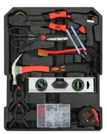 Немски куфар с инструменти 499 части kraft world - тресчотка, ключове, отвертки