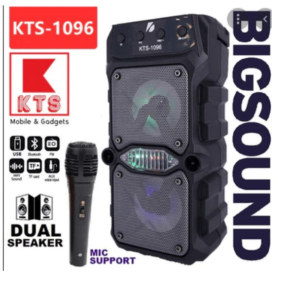 Караоке тонколона с Bluetooth KTS-1096 2х3'' и микрофон